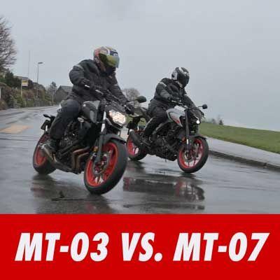 MT-07 vs. MT-03 Vergleichstest 2020