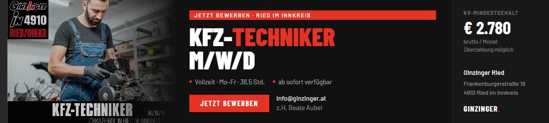 KFZ Techniker in Ried gesucht
