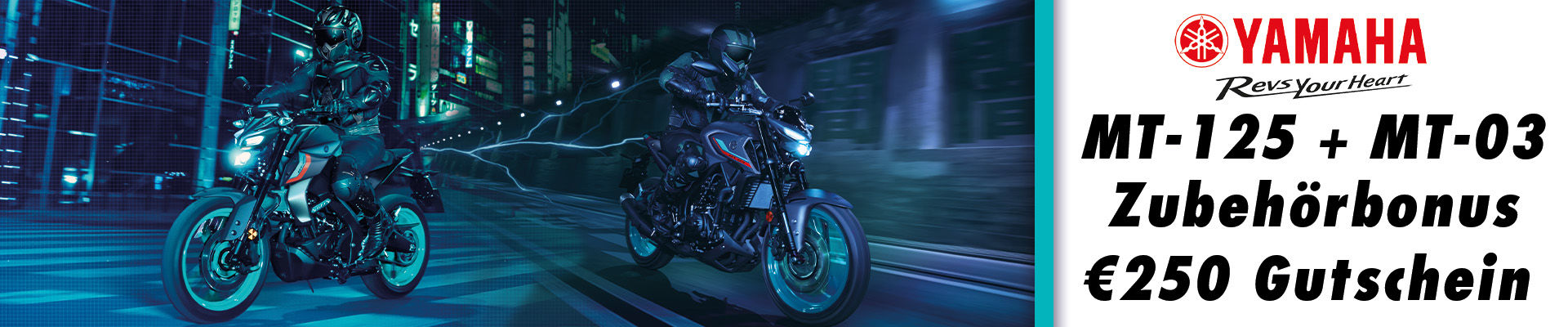 Yamaha MT-125 und MT-03 Zubehörgutschein