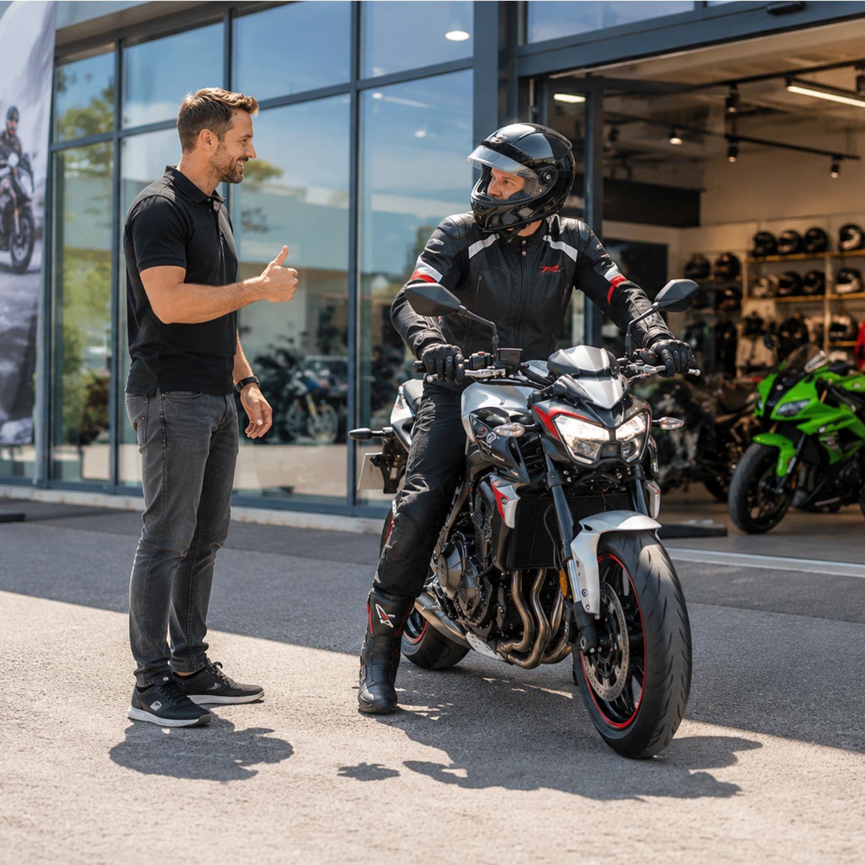 Probefahrt mit dem Motorrad Tirol