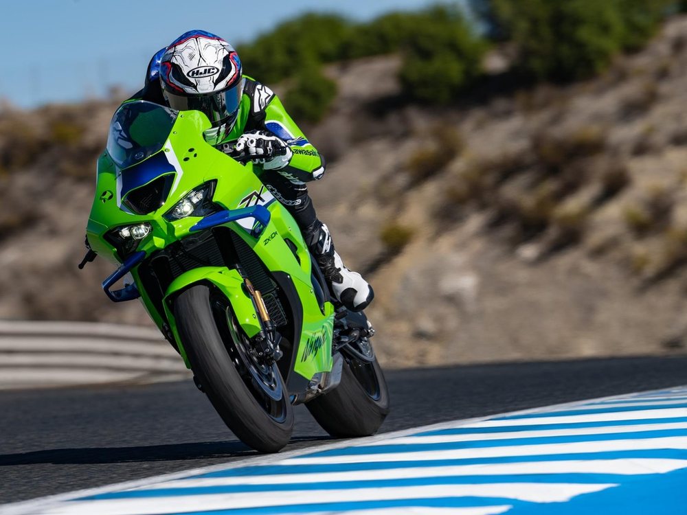 Kawasaki Ninja Supersport auf der Rennstrecke