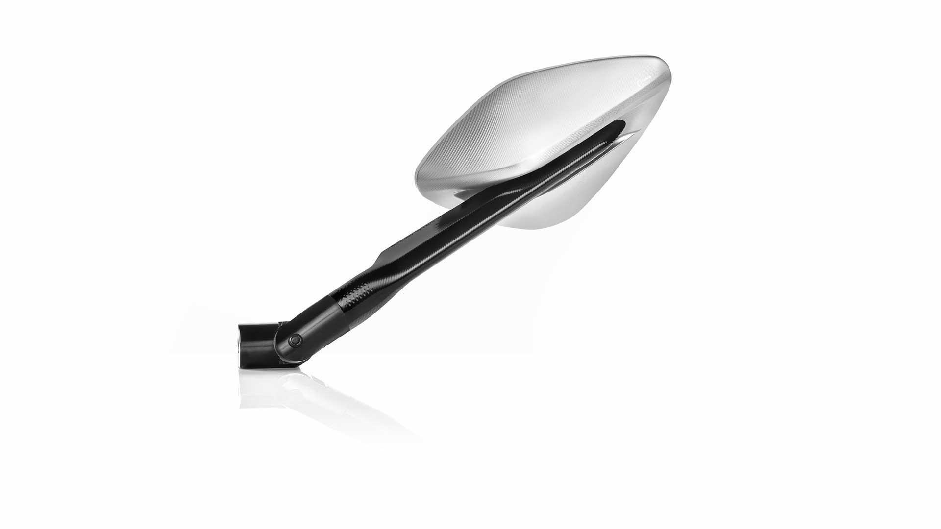 Der neue Spiegel „Namic“, inspiriert von Supersportwagen, gibt dank seiner aerodynamischen Form und der besonderen Bearbeitung des flügelartigen Trägers dem Scooter einen besonderen Auftritt.